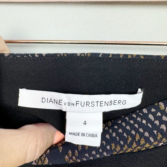 DIANE VON FURSTENBERG | Marta Python Print Black/Brown Skirt Women’s Size 4 - Picture 10 of 15